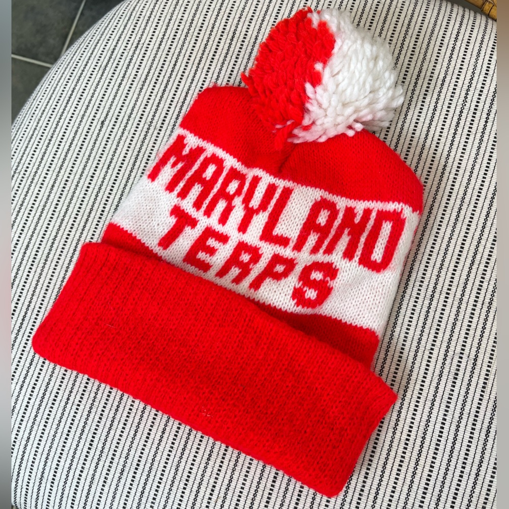 Maryland Terps Vintage Winter Hat Unisex - Picture 2 of 2